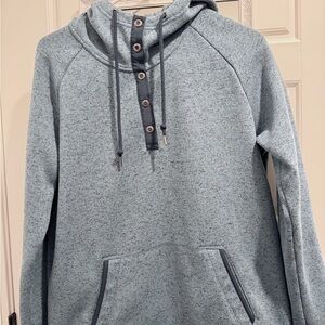Ascend Men’s 1/4 zip fleece 100% recycled pullover hoodie Large